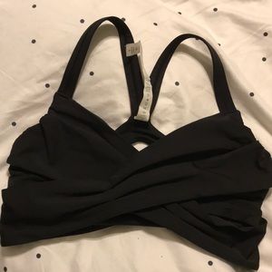 lululemon athletica Black Cross-Front Top